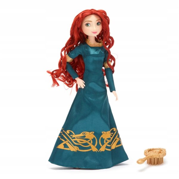 Merida Disney Waleczna Puppe mit grünem Kleid und Accessoires für Kinder