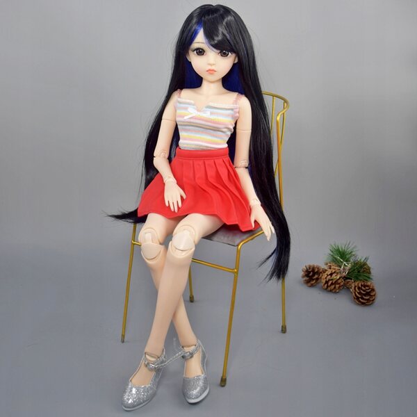 Bambola BJD Artigianale 60cm con Corpo Snodato, Vestito e Scarpe
