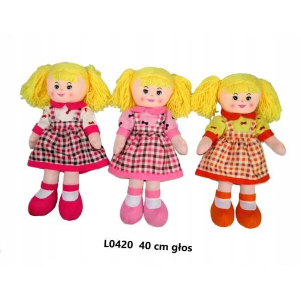 Bambola morbida parlante 40 cm Sun-Day con vestiti per bambini 3+ anni