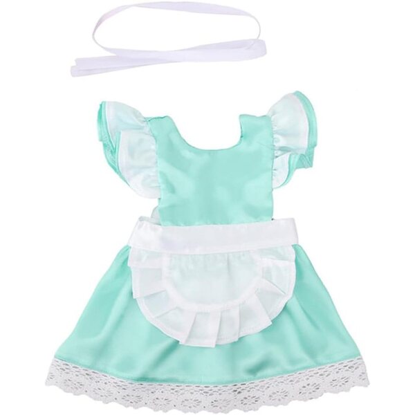 Kleid für 18-Zoll-amerikanische Puppen mit Schärpe – 2er-Set Hellgrün