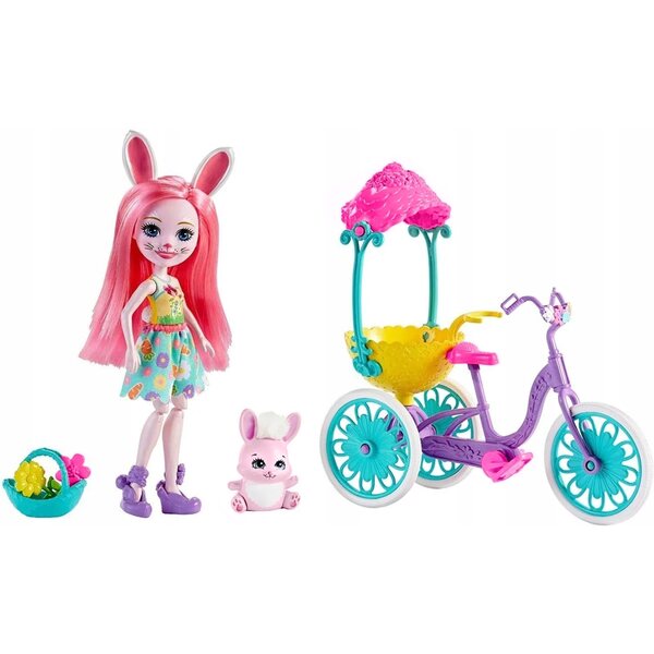 Enchantimals Set Bree Bunny mit Fahrrad und Twist Bunny Mattel