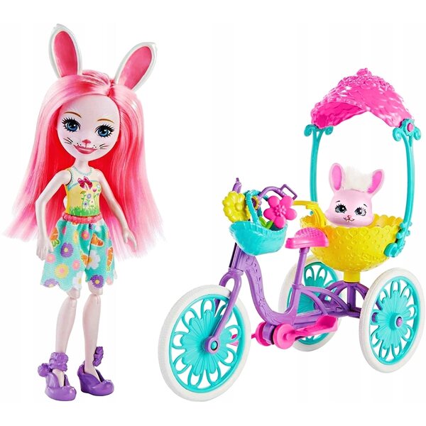 Enchantimals Set Bree Bunny mit Fahrrad und Twist Bunny Mattel