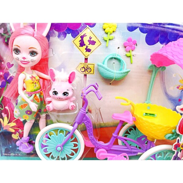 Enchantimals Set Bree Bunny mit Fahrrad und Twist Bunny Mattel