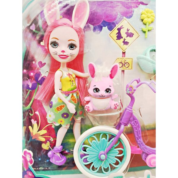 Enchantimals Set Bree Bunny mit Fahrrad und Twist Bunny Mattel