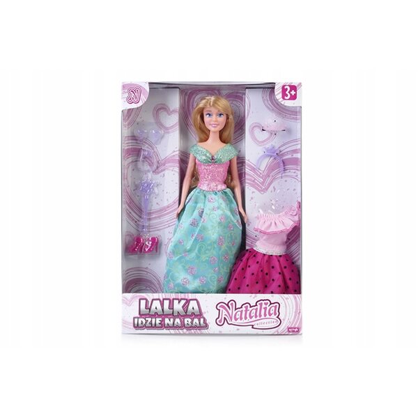Bambola Natalia da 29 cm in abito da ballo con accessori: divertimento creativo per ragazze