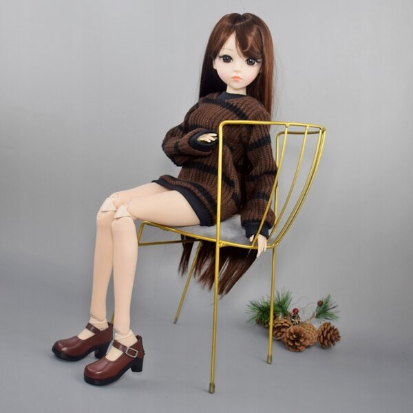 Bambola BJD 60 cm con trucco meccanico, vestiti, parrucca e scarpe inclusi