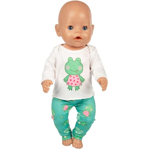 Amerikanische Puppenkleidung, 18 Zoll, Tier-Pyjama-Set, Oberteil und Hose