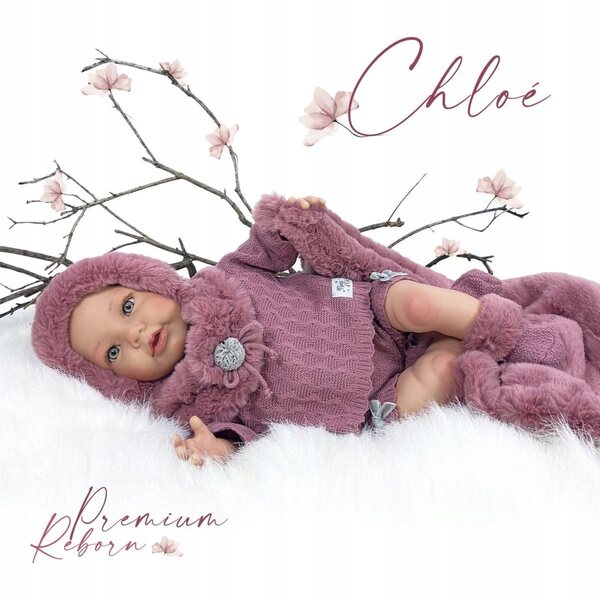 Nines Reborn Premium Chloe bambola morbida 48 cm per bambini dai 3 anni