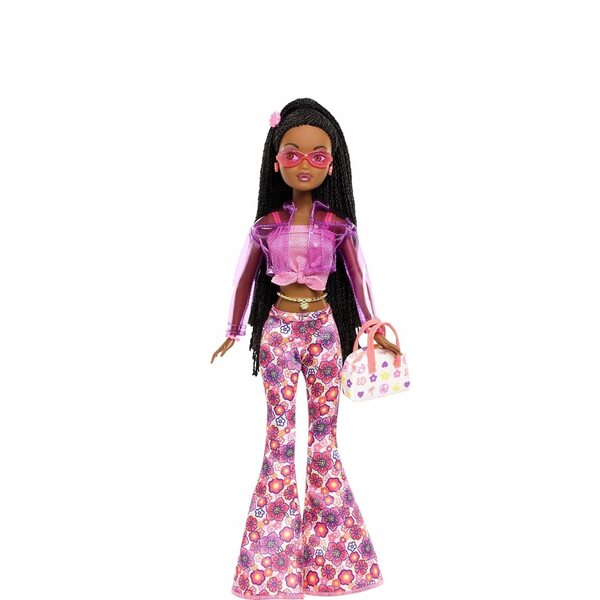 Bambola My Scene Jai in abito rosa-viola con accessori e look Y2K