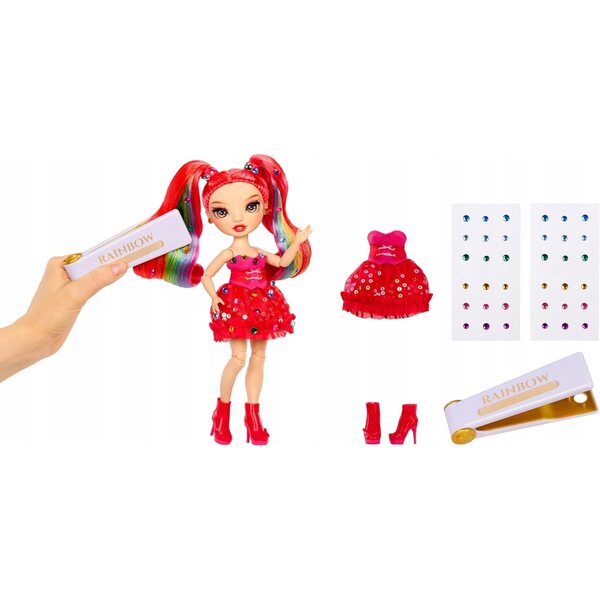 Rainbow High Be Dazzling Vivienne Rouge - Bambola stilosa con accessori creativi