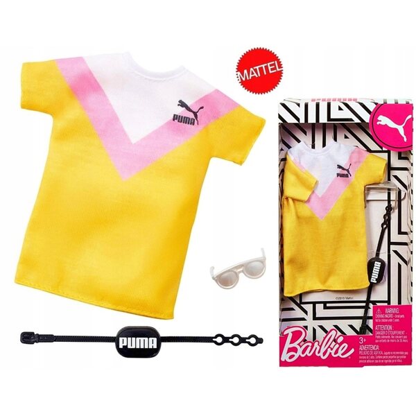 Barbie Puma Sportbekleidung mit Original Mattel Zubehör für Puppen