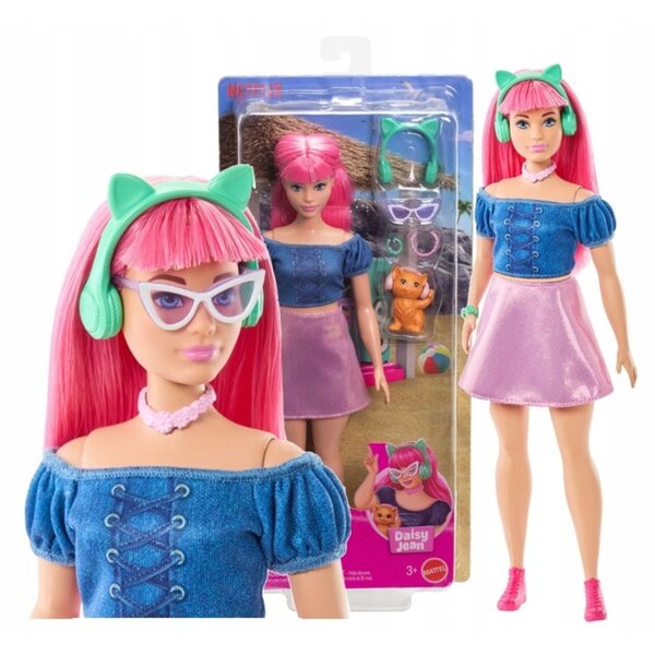 Barbie Daisy mit Katze 29 cm, inspiriert von Mattel Beach Detectives +3 Jahre