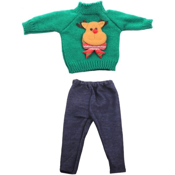 Kleidung für 18-Zoll-amerikanische Puppen – 2-teiliges Winterset mit Pullover und Leggings