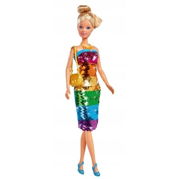 Steffi Swap Deluxe Simba-Puppe mit Paillettenkleid und Accessoires
