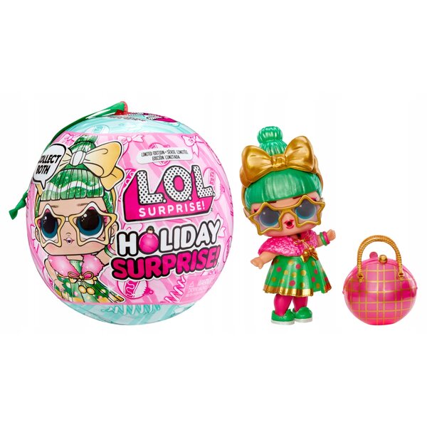 LOL Palla a sorpresa di Natale a sorpresa con bambola e accessori 4+