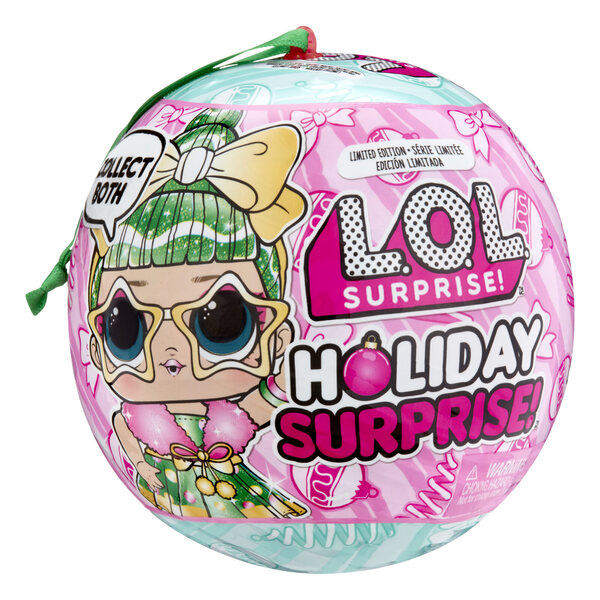 LOL Palla a sorpresa di Natale a sorpresa con bambola e accessori 4+