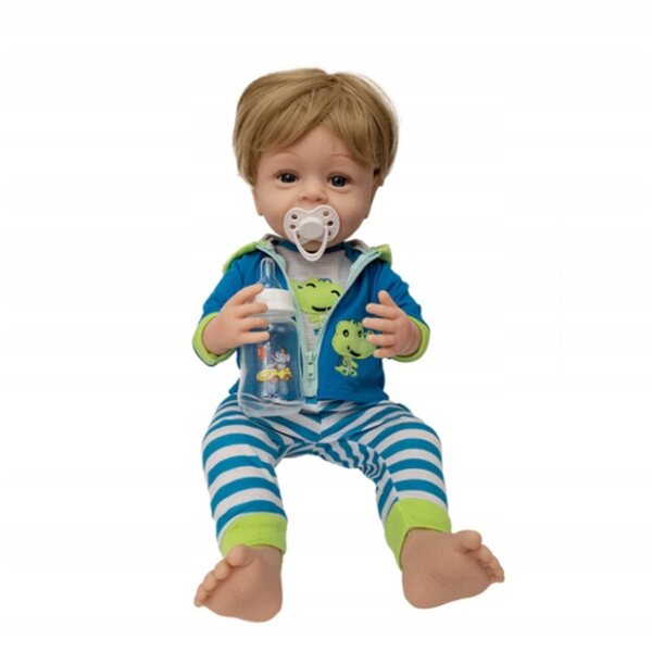 54 cm große männliche Neugeborenenpuppe mit realistischen Geräuschen und kompletter Kleidung