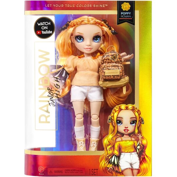 Rainbow High Junior Poppy Rowan - Bambola Fashion per Bambini 6+