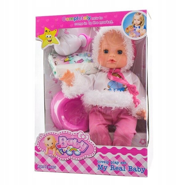 Bambola Eurobaby Interattiva 35 cm con Accessori per Bambini 3+ Anni