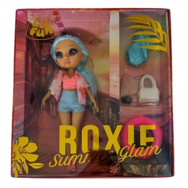 Bambola Roxie Summer Glam con Capelli Blu Elefun per Bambini 3+ Anni