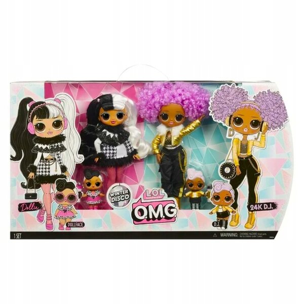 L.O.L. Überraschen Sie OMG Dollie und 24K D.J. Stilvolle Puppen der Winter Disco Edition