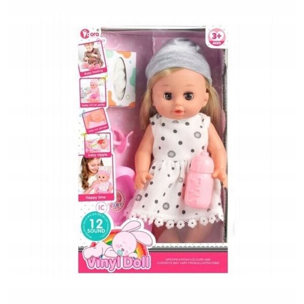 Bambolina Interattiva 30 cm con Accessori, Suoni e Abbigliamento Lavabile