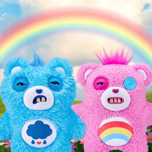 Fuggler Series 1 Plüsch Care Bears 9" Cheer Bear