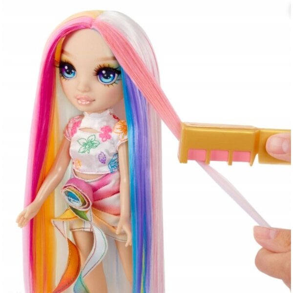 Rainbow High Amaya: bambola moda con capelli lunghi e gessetti colorati lavabili