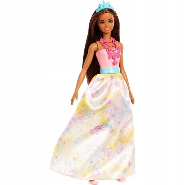 Barbie Dreamtopia Sweetville Mattel Prinzessin mit abnehmbarem Kleid und Tiara 29 cm