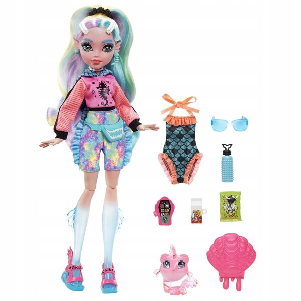 Monster High Lagoona Blue - Bambola da collezione con accessori, elegante e colorata