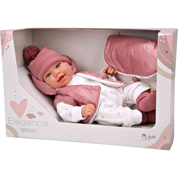 Lallegna Bobas Munecas Arias 45 cm in Vinile e Tessuto, Realistica e Morbida