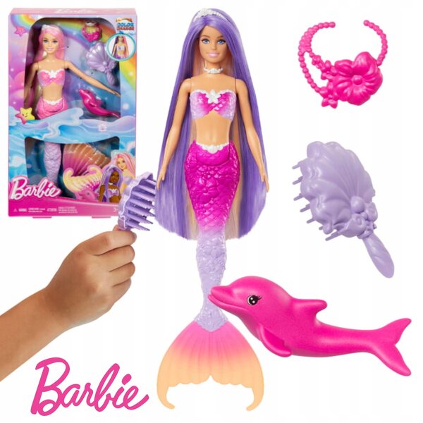 Brooklyn Mermaid Barbie mit Farbwechsel und Zubehör – Magie und Stil für Mädchen