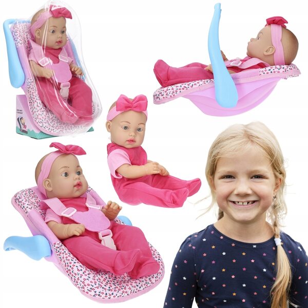 Baby Doll con Marsupio 30 cm per Bambine dai 3 Anni in Materiali Sicuri