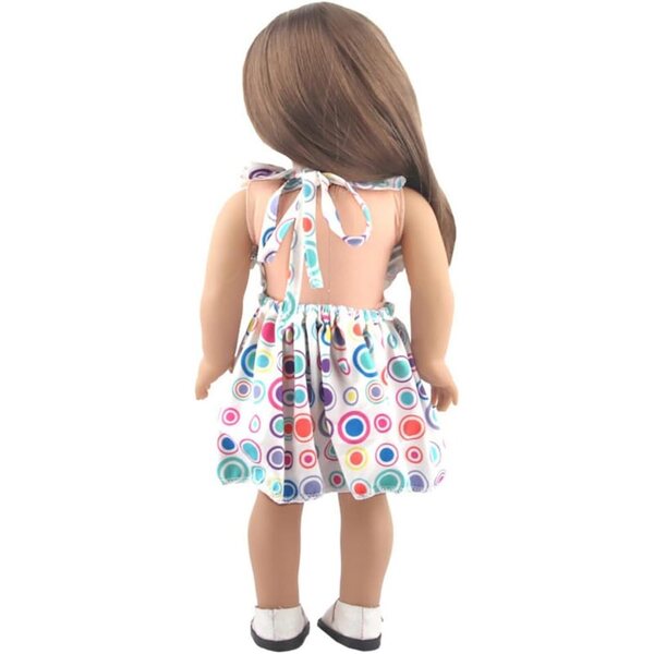 Blumenkleid für 18-Zoll-amerikanische Puppen – lässiger und eleganter Stil