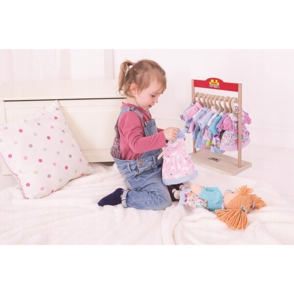 Bigjigs Toys Mandie bambola di stoffa morbida 34 cm per bambini 0+