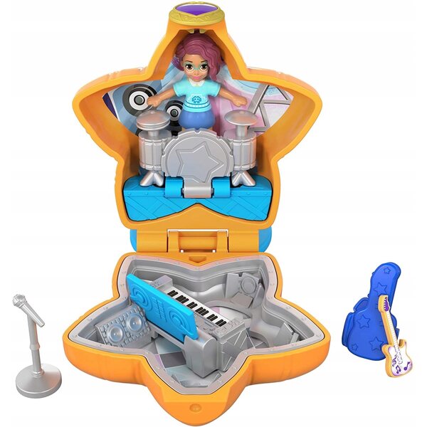 Polly Pocket Mattel 10cm avec scène rock et accessoires musicaux