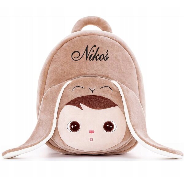 Zaino in peluche Metoo Króliś personalizzato con nome per bambini 12m+