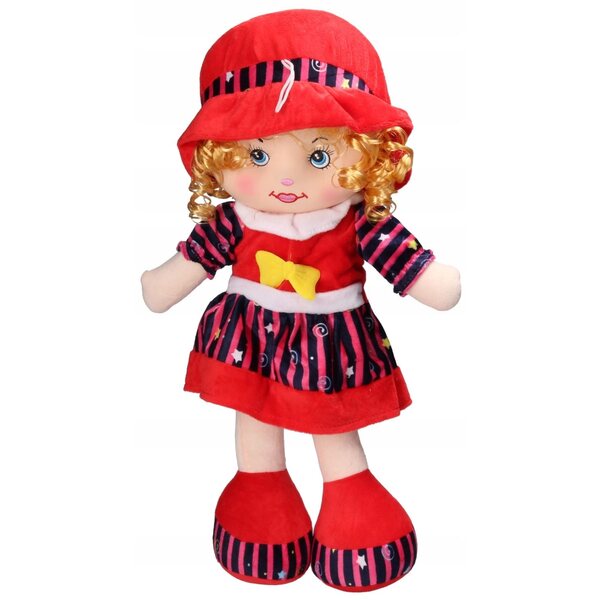 Grande bambola di pezza 55 cm morbida e colorata per bambine