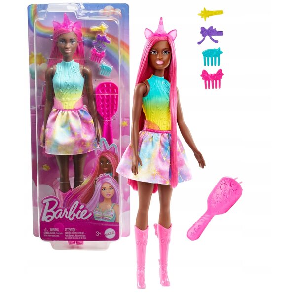 Barbie Einhorn mit langen rosa Haaren 31 cm für Kinder ab 3 Jahren