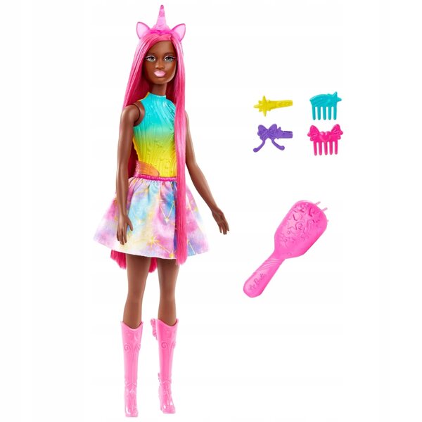 Barbie Einhorn mit langen rosa Haaren 31 cm für Kinder ab 3 Jahren