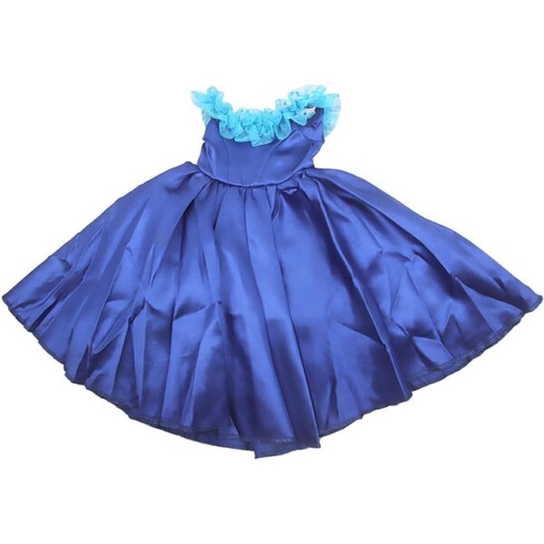 Blaues Kleid für 18-Zoll-Puppen – Prinzessinnen- und Freizeitkleid für 43–46 cm große Puppen