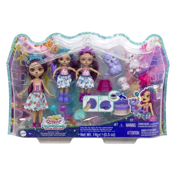 ENCH Familienpuppen mit Mattel-Tieren – Spiel für Kinder ab 3 Jahren, 9,9 cm