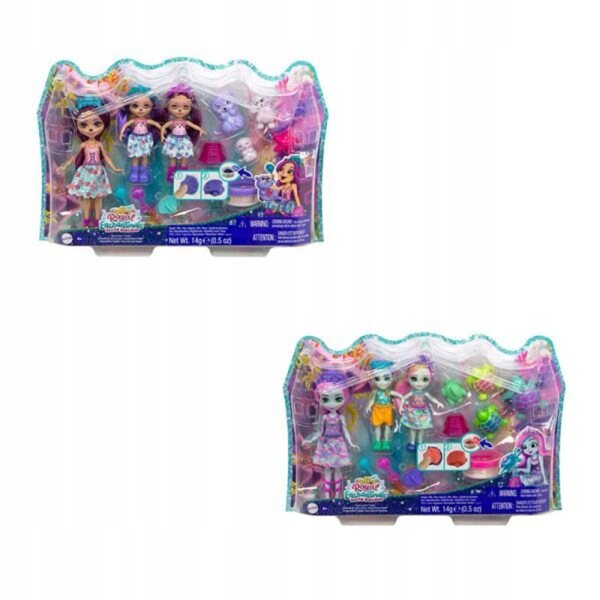 ENCH Familienpuppen mit Mattel-Tieren – Spiel für Kinder ab 3 Jahren, 9,9 cm