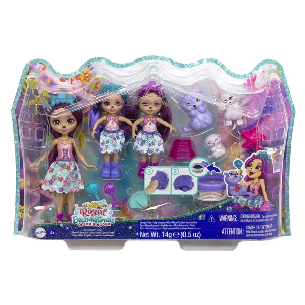 ENCH Familienpuppen mit Mattel-Tieren – Spiel für Kinder ab 3 Jahren, 9,9 cm