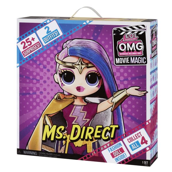 L.O.L. Surprise OMG Movie Magic Ms. Direct con 25 sorprese, bambola da collezione 27 cm