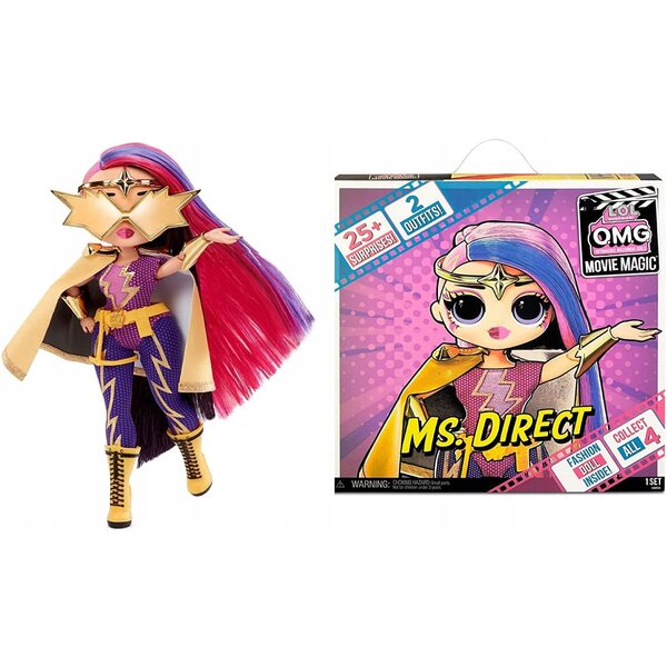 L.O.L. Surprise OMG Movie Magic Ms. Direct con 25 sorprese, bambola da collezione 27 cm