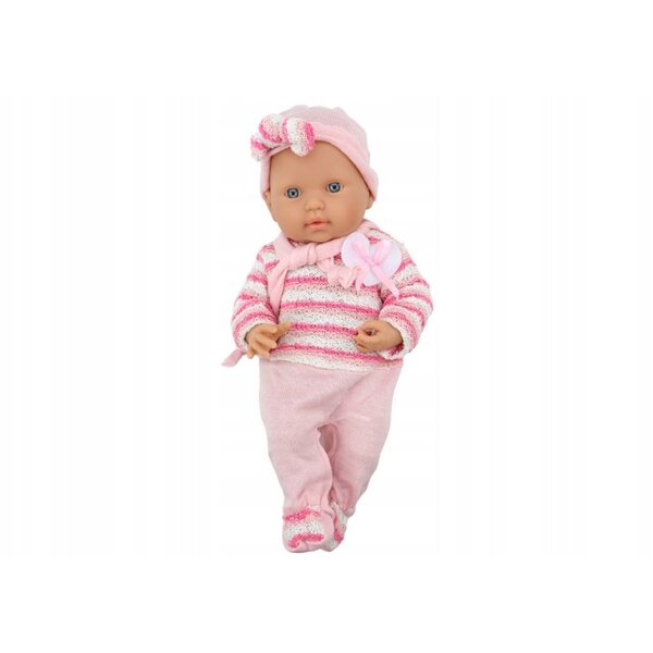 Bambolina con maglione rosa e cappello, perfetta per bambini dai 18 mesi in su