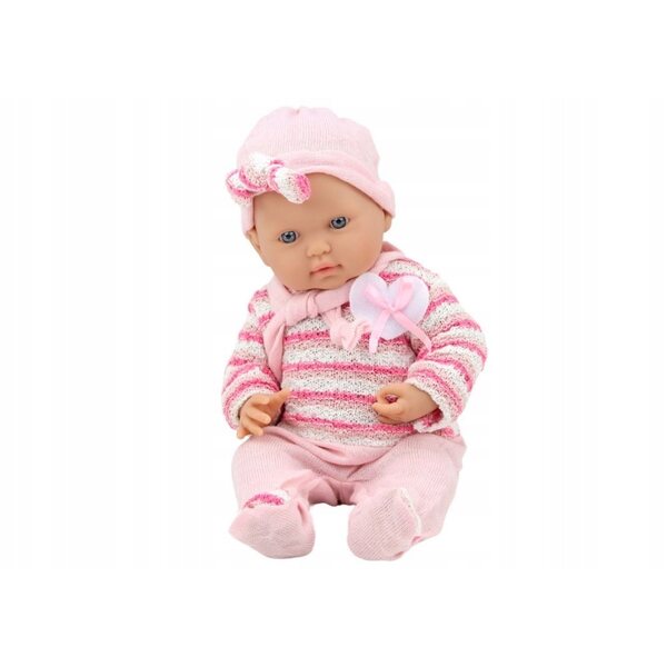 Bambolina con maglione rosa e cappello, perfetta per bambini dai 18 mesi in su