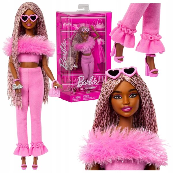 Barbie Deluxe Style Barbiecore mit rosa Kleid und Artikulationspunkten für Mädchen ab 4 Jahren