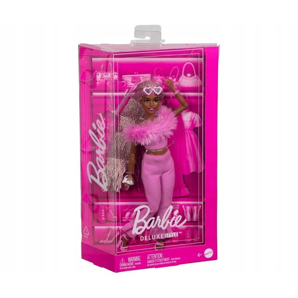 Barbie Deluxe Style Barbiecore mit rosa Kleid und Artikulationspunkten für Mädchen ab 4 Jahren